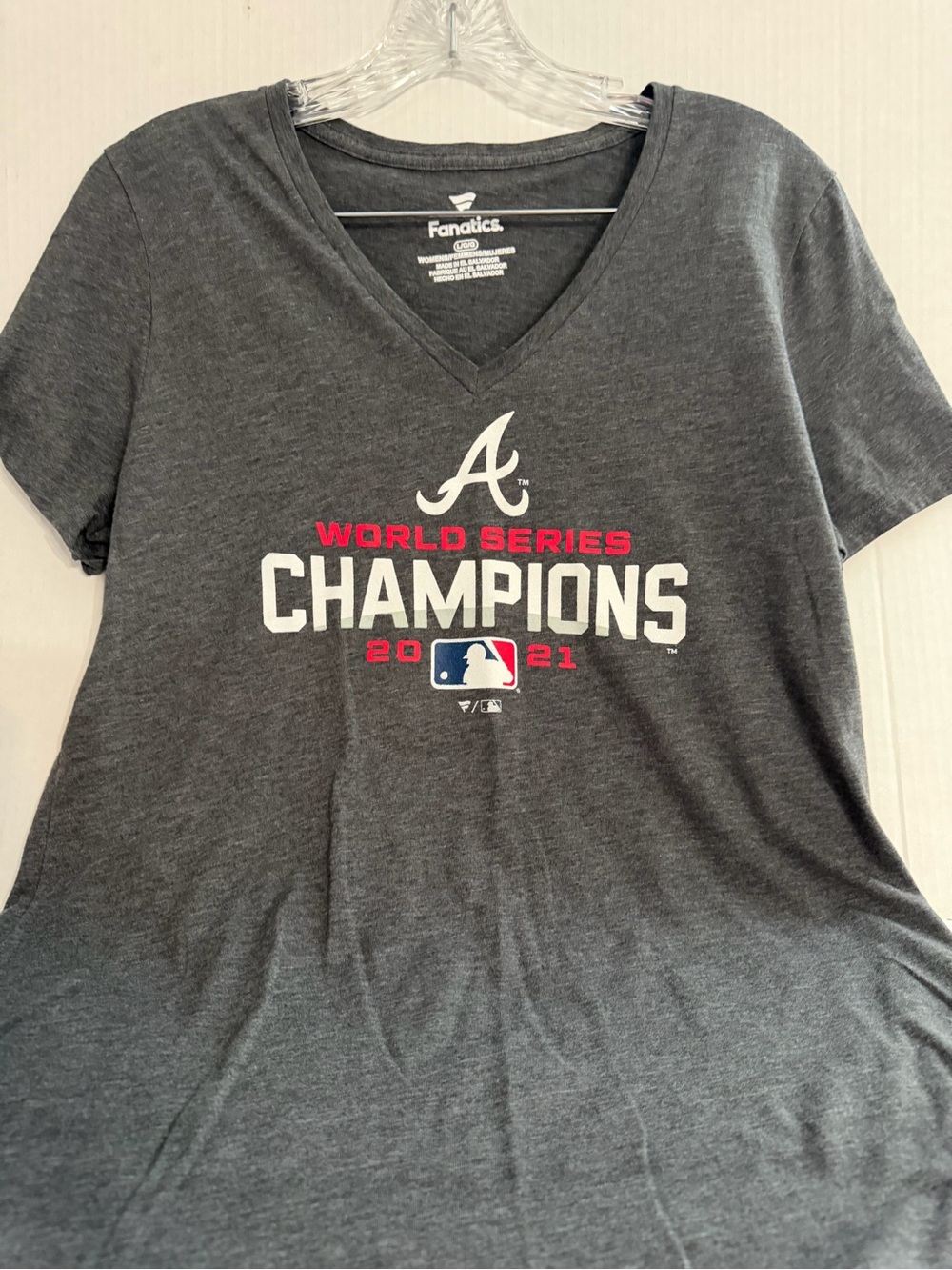 Fanatics Gray Atlanta Braves 2021 World Series Champions Tee